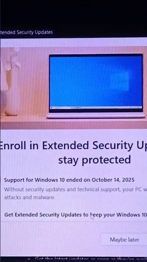 Windows 10 extended support until October 2026 #windows10