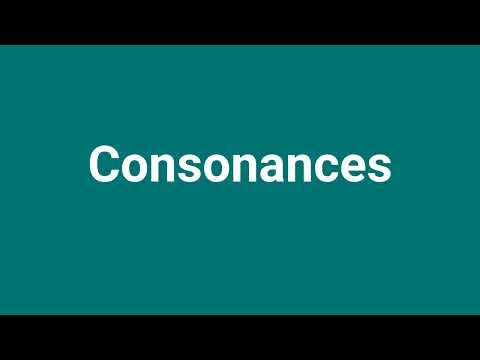 'Consonances' Meaning and Pronunciation