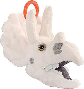 Fuzzy Fossils Triceratops Keychain, Stuffed Triceratops Plush, Dinosaur Stuffed Animal, Stuffed Dinosaur Plush, Triceratops Toy, Dinosaur Skull Decor, Paleontologist Gifts, Triceratops Stuffed Animal