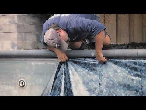 Mirage Pool & Spa Vinyl Liner Install - Latham Liner, Butterfly Effect