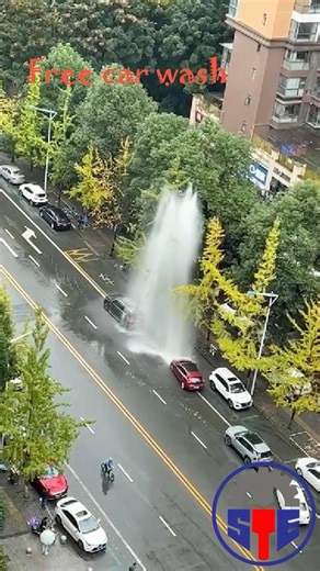 Street Explodes Into a Water Geyser 💦 | Unexpected Pipe Burst!