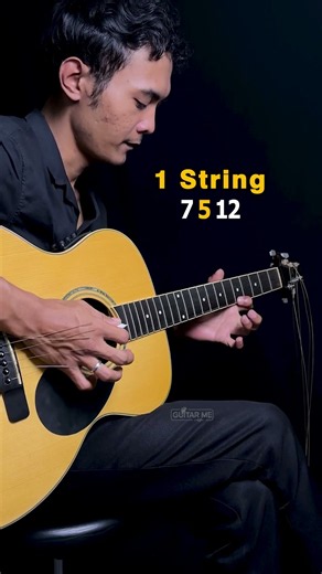 1 string bella ciao guitar tutorial #guitarcover #guitartutorial #music