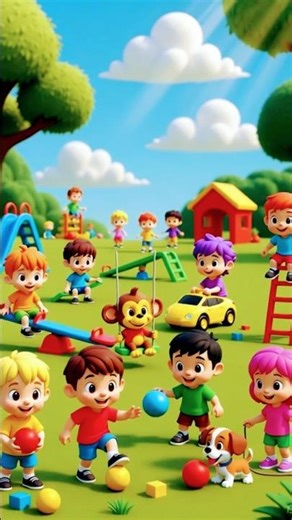 🌈 Fun Day at the Playground! | Kids Playing & Having Fun 🎠💛