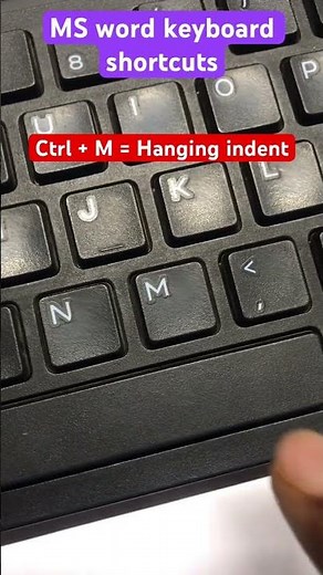 MS word keyboard shortcuts | Ctrl + M #techpandian #trending #shorts #youtubeshorts #windows