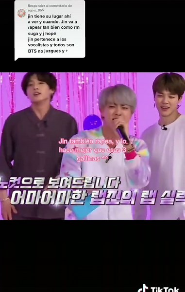 Responder a @agos_865 Jin Best rapper lloren 🥰