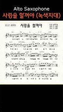 사랑을 할꺼야 (녹색지대) II ㅡ 앨토색소폰 이명수 엘프 ELF 반주기에 맞춘 꾸밈음 악보 s #가요
