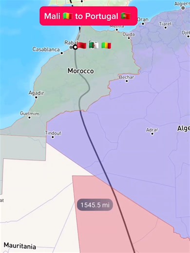 Travel Mali 🇲🇱 to Portugal 🇵🇹 #mapping #geography #travelanimation #mapanimation #mapper #mappingvideo #fyp #travel #mali #portugal🇵🇹