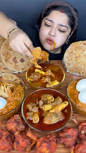 1.5M views · 28K reactions | TODAY’S MENU ‼️ SPICY MUTTON CURRY, CREAMY BUTTER CHICKEN WITH SPICY CHICKEN KEEMA PARATHA, BOILED EGGS & LOLLIPOP | EATING ASMR | #Maddy #maddyeats #mukbang #mukbangeatingshow #mukbangasmr #mukbangers #MukbangChallenge #mukbangshow #mukbangeating #mukbangvideo #eating #eatingshow #eatingsounds #eatingchallenge #eatingasmr #eatingfood #asmr #asmrsounds #asmrvideo #asmrfood #asmreating #asmrmukbang #spicyfood #foodie #foodlover | MaddyEats | Facebook