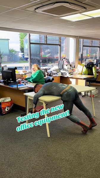 Testing New Office Equipment with Jason the Truck Boy