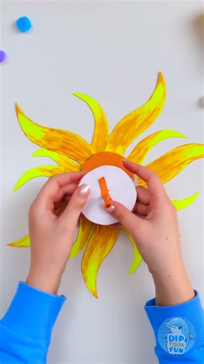 🌀 Hey baby! Make CUTE DIY spinning sun! ☀️ #Craft #Kids