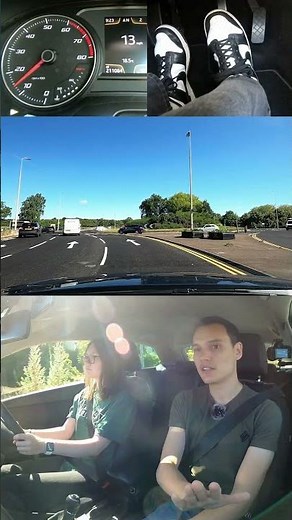 Learner approaching a roundabout safely. #learningtodrive