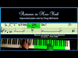 'Autumn In New York' - solo jazz piano tutorial