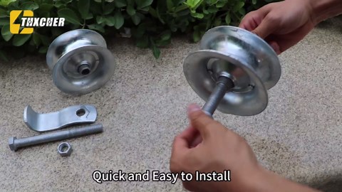 2 Pack Sliding Gate Rollers, Galvanized Steel Wheel Fit 1 5/8" Pipe Track, Outdoor Rust-Proof Smooth and Quiet Suitable for Fence Gate Yard Sliding Door