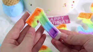 Rainbow Candles for Birthday Cakes, 10 Cake Topper, Rainbow Birthday Party Decorations, 10th Number Candle for Girls Boys (Number 10)