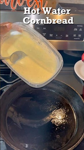 Hot water cornbread with crispy edges