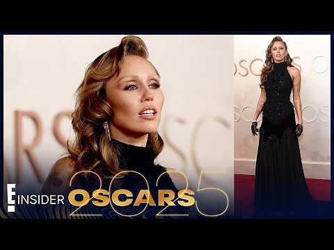 Miley Cyrus Debuts Bleached Eyebrow Transformation on the Oscars 2025 Red Carpet | E! Insider