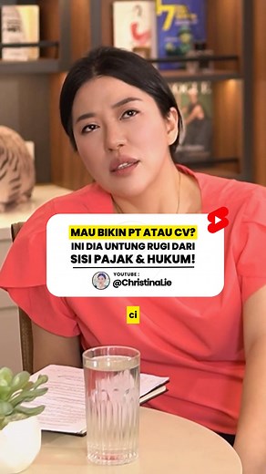 570K views · 9.3K reactions | Mau bikin PT atau CV? Ini diah untung rugi dari sisi pajak dan hukum!Saksikan lengkapnya di YuTub ChristinaLie#Podcast #ChristinaLie #VincentLiyanto | Christina Lie | Facebook