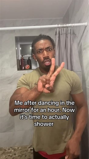 Meech on Instagram: "We love shower time 🧼 . . . #shower #bathroom #dancing #relaxation #fypシ #viralmeme #funnymemes😂 #relate #relatablereels #explore #metime #home #reels #follow #comment #memesespañol"