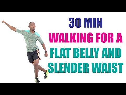30 Minute Walking Workout for A Flat Belly and Slender Waist - 3300 steps 🔥 290 Calories 🔥