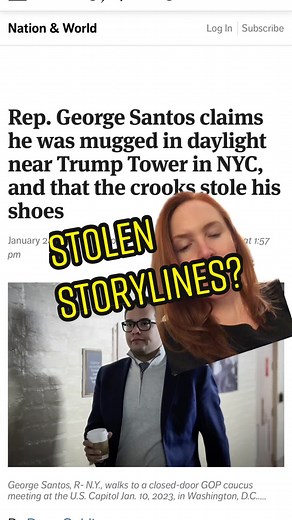 Plagiarism?! #satc #georgesantos #lies #manoloblahnik #cnn #msnbc #nytimes #sarahjessicaparker #fyp #newyork #fashion #congress #washingtondc #hbomax #coincidence #5thavenue #soho