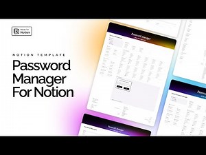Password Manager - Notion Template