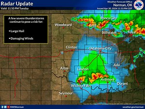 11K views · 58 reactions | 12 AM (Wednesday) Radar Update: A few clusters of severe storms continue, posing a risk for large hail and damaging wind gusts into the early morning on Wednesday. | US National Weather Service Norman Oklahoma | Facebook