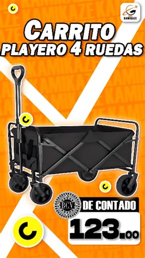 Kamikaze on Instagram: "🏖️ CARRITO PLAYERO | 4 RUEDAS TODO TERRENO Lleva la playa contigo, sin cargar nada. ☀️🌊🛞 🛞 4 RUEDAS ANCHAS TODO TERRENO ✅ Neumáticos de gran diámetro – nunca se hunden en la arena 🏜️ ✅ 4 ruedas pivotantes 360° – maniobrabilidad total ✅ Estructura de acero reforzado – resistente a la corrosión salina 💧 ✅ Base elevada – protege tus cosas de la arena húmeda 🧺 📦 CAPACIDAD EXTREMA 🟢 Soporta hasta 50kg – neveras, sombrillas, toallas, niños 👶 🟢 Bolsa térmica desmontab