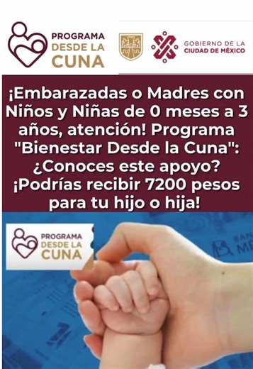 ¡Embarazadas o Madres con Niños y Niñas de 0 meses a 3 años, atención! Programa