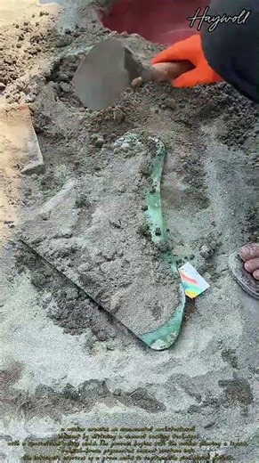 Casting a decorative concrete ornament using a detailed relief mold and color-pigmented cement