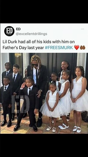 Lil Durk Brought ALL His Kids Together for Father's Day Last year! Rare moment #lildurk #kids #viral