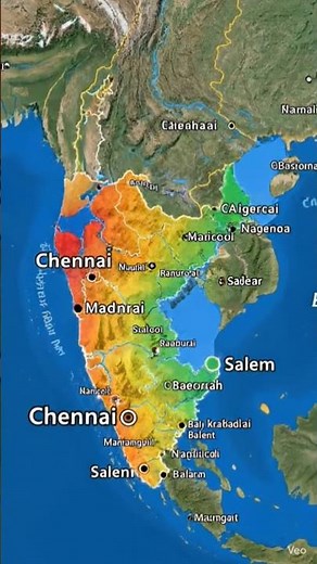 Geographic map animation about Tamil nadu in Tamil
