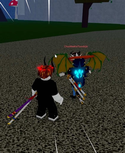 เมื่อเผ่ากลูกับเผ่ามังกรมาเจอกัน😂 #roblox #bloxfruits #บล็อกฟุต