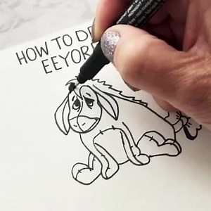120K views · 790 reactions | Let’s draw Eeyore! | Kelly Creates Studio | Facebook