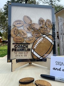 Custom 3D Football Coach Signature Frame Drop Box, Football Coach Appreciation Gift, Football Senior Year Gift, Football Team Gift Ideas - Etsy