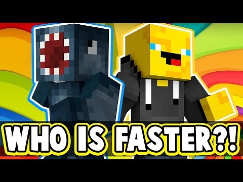 WHO IS FASTER?! - MINECRAFT SPEED RUN! W/AshDubh!