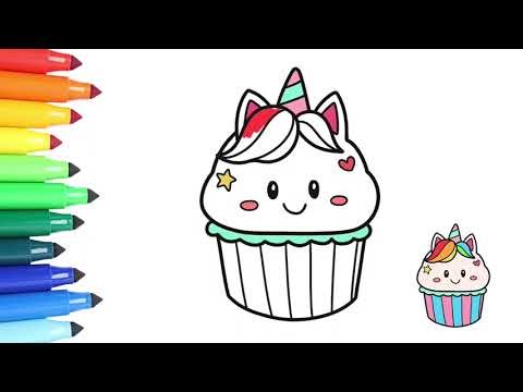 How to Draw a Unicorn Cupcake 🦄🧁 | Fun Learning & Easy Drawing for Kids