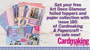 *** YOUR FREE GIFT *** Your free gift with issue 180 is the beautiful Art Deco paper collection, which includes 4x A4 foiled and die-cut topper sheets and 10x A4 designer papers. Perfect for creating elegant cards for every occasion! Pick up your copy of issue 180 and get your beautiful free gift, on sale now! Never miss an issue by subscribing today: https://www.buysubscriptions.com/print/cardmaking-and-papercraft-magazine-subscription | Cardmaking & Papercraft Magazine