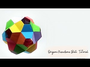 Origami Kusudama Ball Tutorial 🌸🔮 How to Fold a Beautiful Paper Sphere