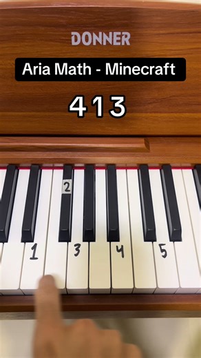 Aria Math Minecraft Easy Piano Tutorial #piano #tutorial #minecraft #donnerddp80 #trythis