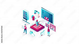 Data Analysis Loop Animation Motion Graphics