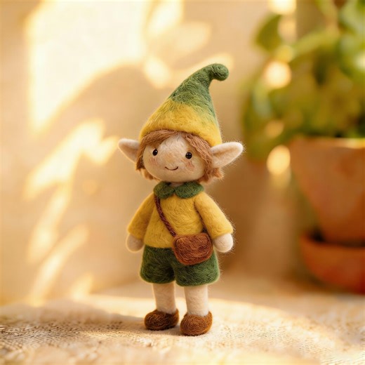 Handmade Needle Felted Elf Doll | Customizable Waldorf Inspired Felt Toy | Unique Keepsake Gift for Kids, Collectors & Nursery Decor - Etsy UK