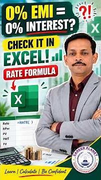 0% EMI Really Means 0% Interest? 🤯 | Check It in Excel with RATE Formula!