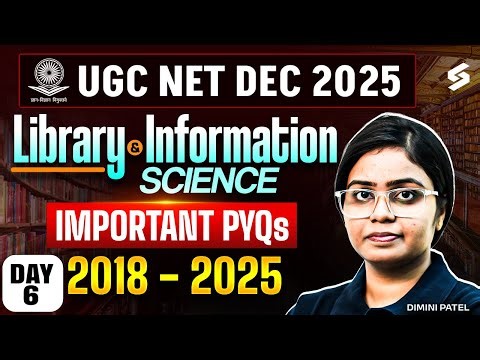 UGC NET Dec 2025 | UGC NET Library Science Previous Question Papers #6 By Damini Mam