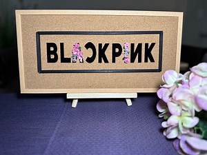 BLACKPINK Logo Flower Frame | Blackpink Decoration | Blackpink Art | Blackpink Merch | Blackpink Gift | Blackpink Room Decor | Handmade - Etsy