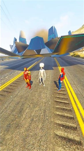 GTA 5 : IRONMAN MODIFIED ALEIN UFO CAR #SHORTS