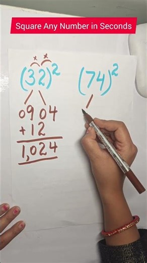 Don’t Use a Calculator ❌ | Try This 2‑Digit Square Math Trick 🤯