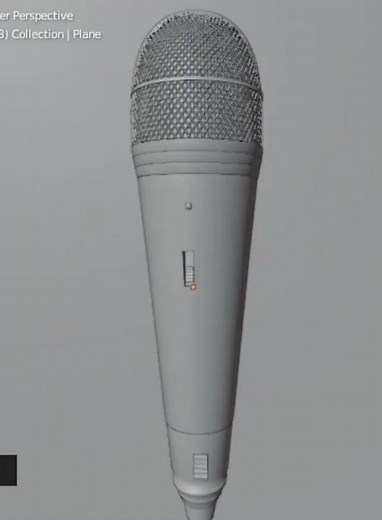 modeling a microphone in blender/SPEED ART