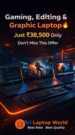 Gaming Editing Graphic Laptop at ₹38,500 Only 🔥 Best Deal in Hyderabad