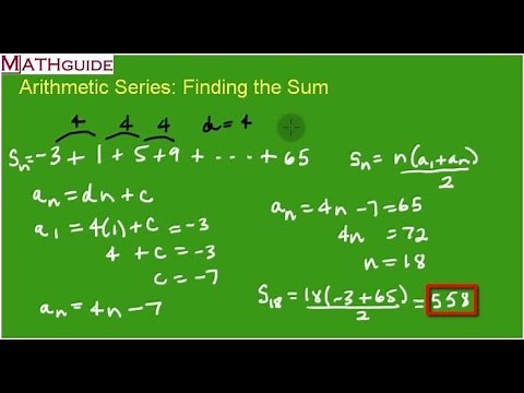 Arithmetic Series: Finding the Sum