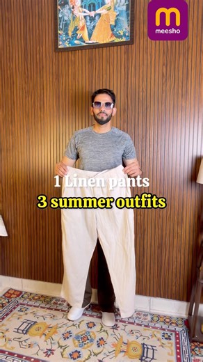 1 Linen Pants and 3 summer outfits ❤️🔥#shorts #foryou #viral #mensfashion #ytshorts @Meesho